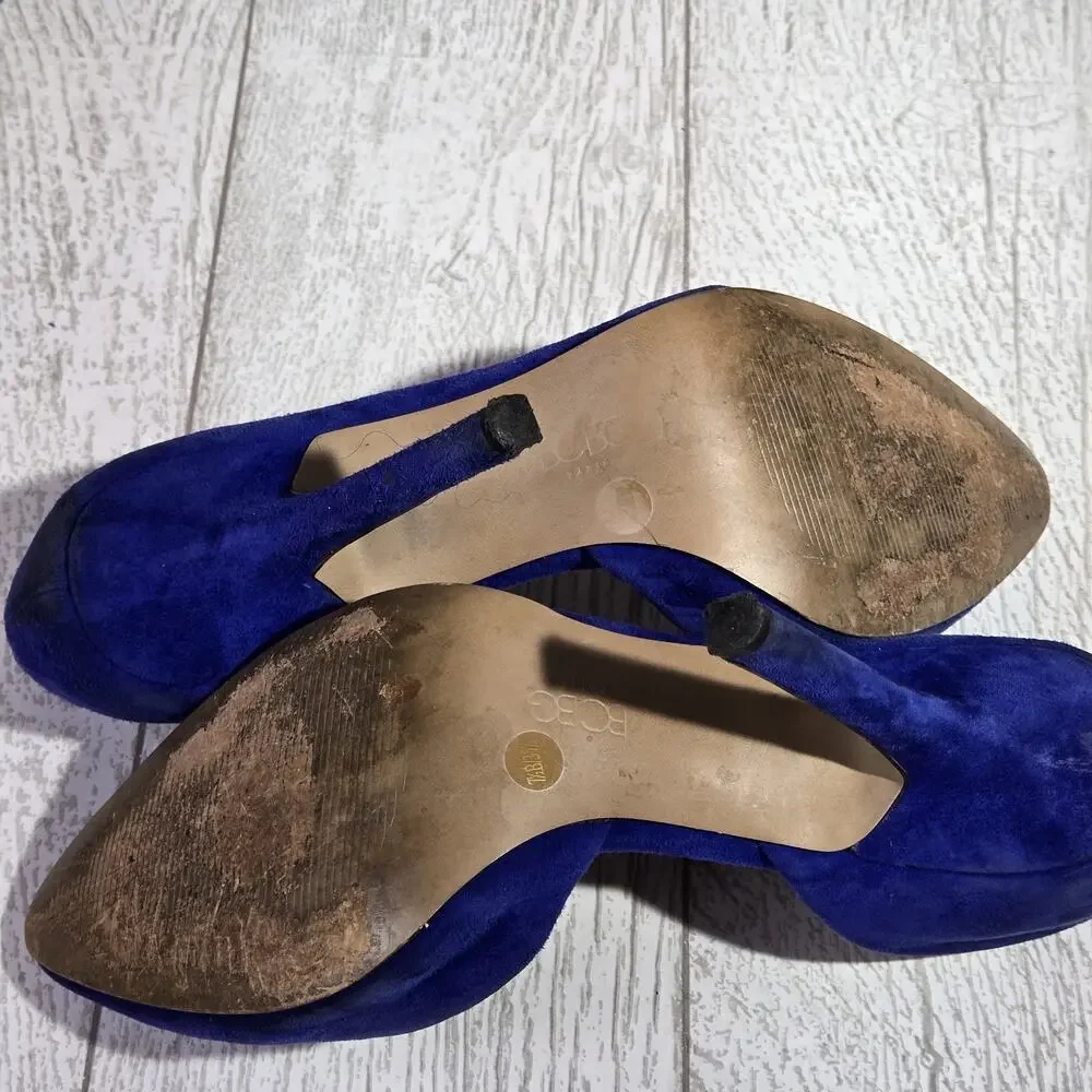 BCBG 4.5" Heels Paris Generation Royal Blue Suede EUR 37.5 Women’s US 7.5 B Sexy - Picture 6 of 8